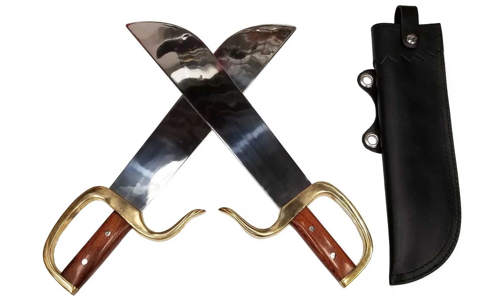 Sabres Papillons manche en Bois naturel