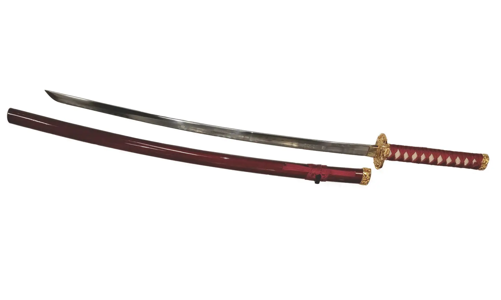 Katana Bourgogne et Or